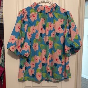 Floral Puff Sleeve Blouse